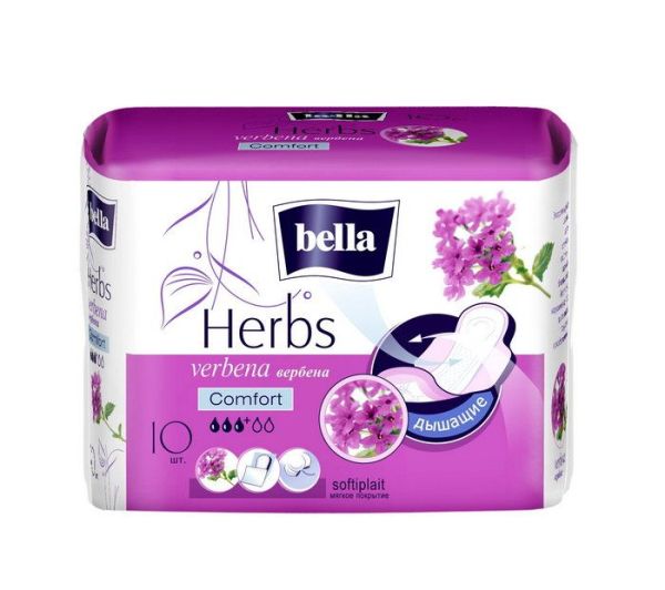Bella Herbs verbena softiplait Прокладки женские гигиенические 10 шт фотография