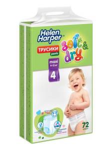 Подгузники-трусики детские Хелен Харпер Soft and Dry Maxi 9-15кг 72шт