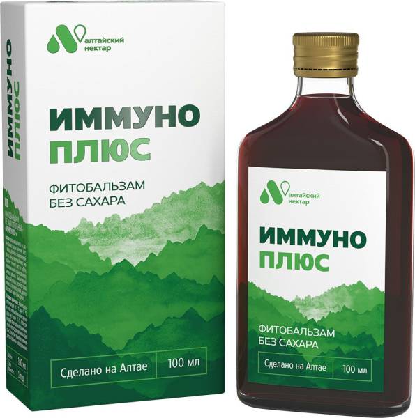 Фитобальзам иммуно+ (без сахара) 100мл Алтайский нектар фотография