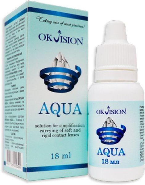 Раствор Okvision Aqua для линз увлажняющие капли 18мл фотография